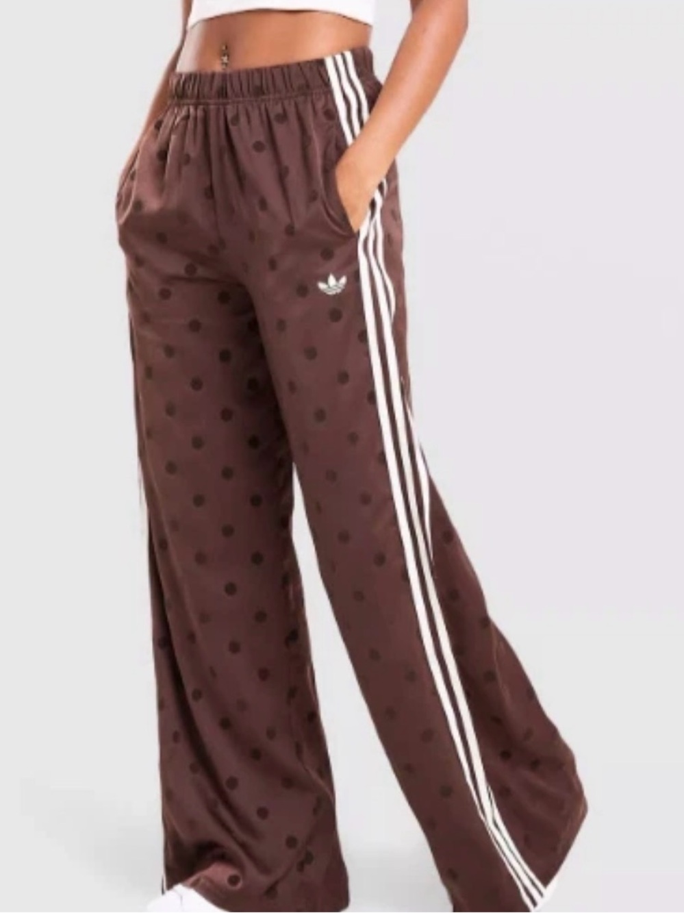 *NEW ARRIVAL* adidas Originals Brown Polka Dot Track Set in Auburn